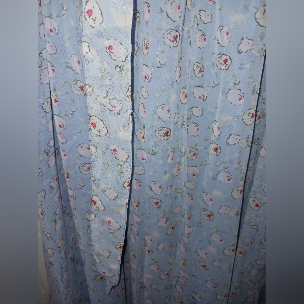 Meadowlark Cottagecore Bridgerton Milk Maid Fairy Dress, Sky Blue NWOT Sz L? - Picture 8 of 13